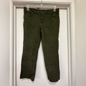 Banana Republic army green, cropped, Isola night pant - size 10